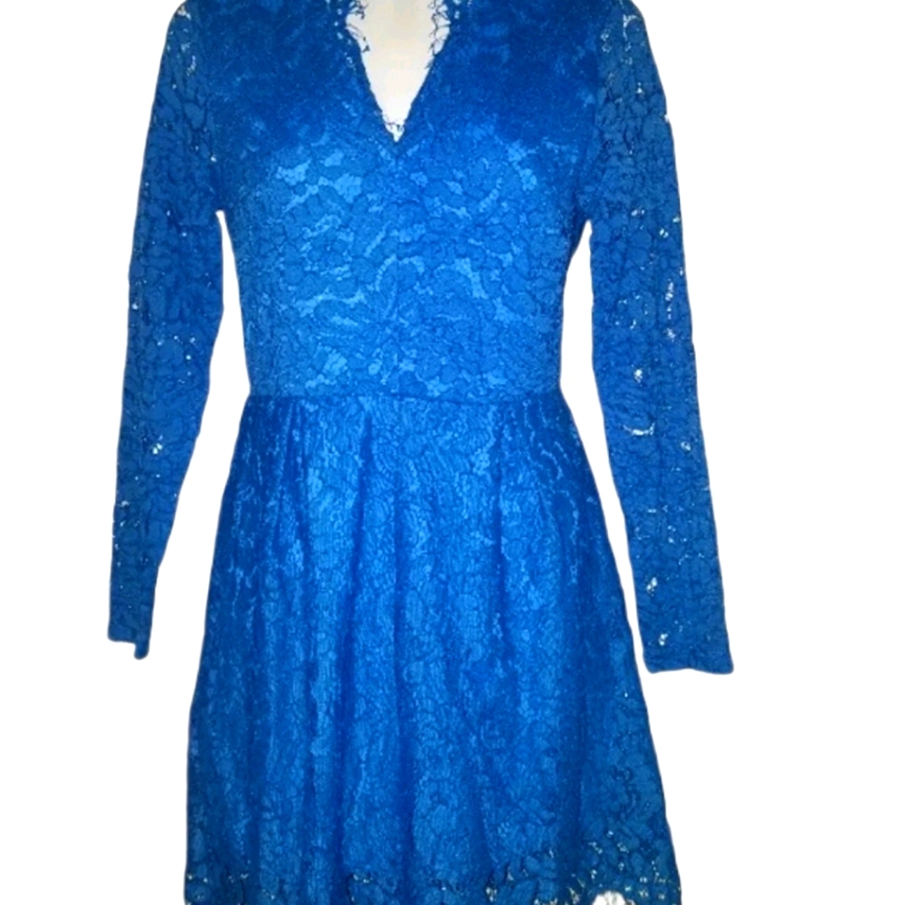 Blue Lace Shorts Romper